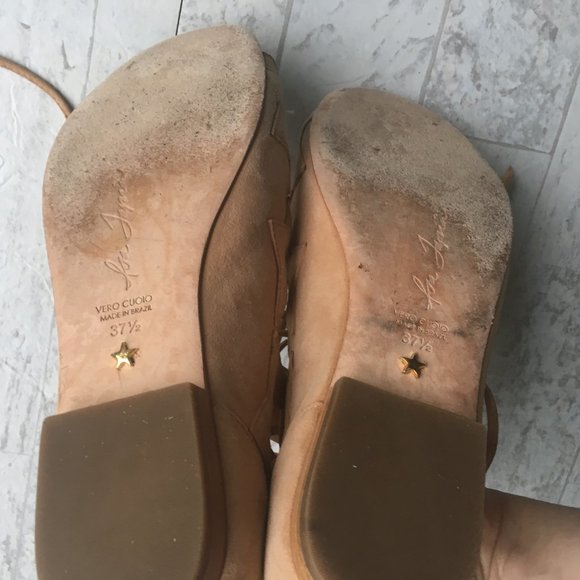 ISA TAPIA Dawn Star Suede Lace Up Flats Gladiator - Picture 7 of 8